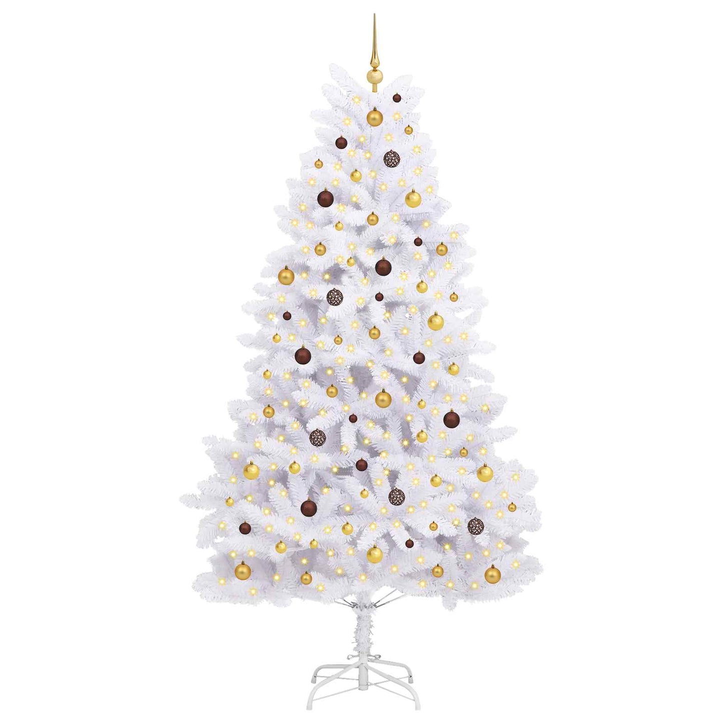 vidaXL Artificial Christmas Tree White 128 x 128 x 270 cm