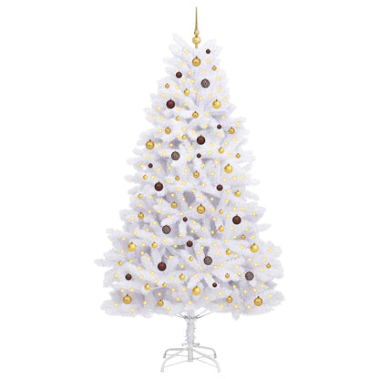 vidaXL Artificial Christmas Tree White 128 x 128 x 270 cm