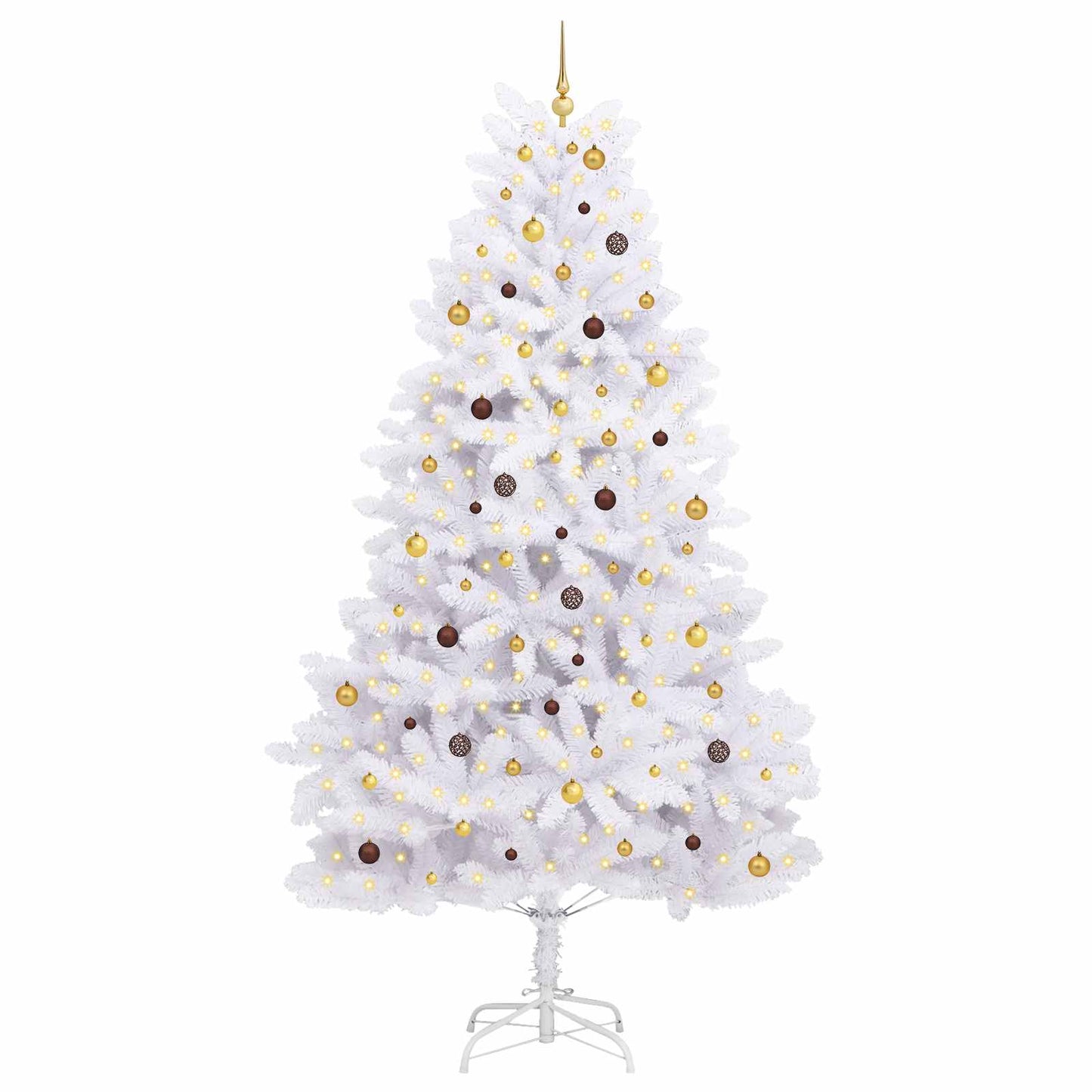 vidaXL Artificial Christmas Tree White 138 x 138 x 300 cm