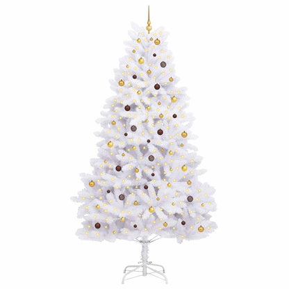 vidaXL Artificial Christmas Tree White 138 x 138 x 300 cm