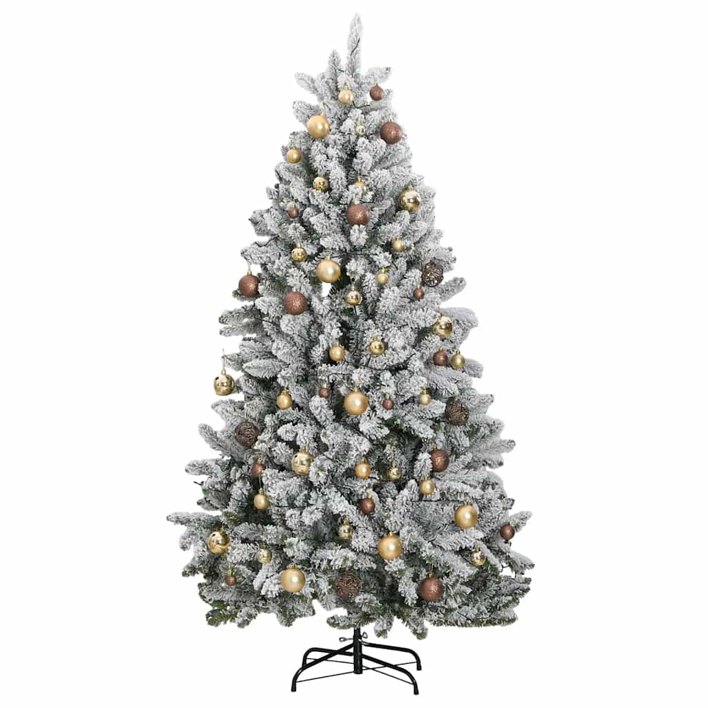 vidaXL Artificial Hinged Christmas Tree 300 LEDs & Ball Set 270 cm