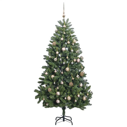 vidaXL Artificial Hinged Christmas Tree 300 LEDs & Ball Set 300 cm