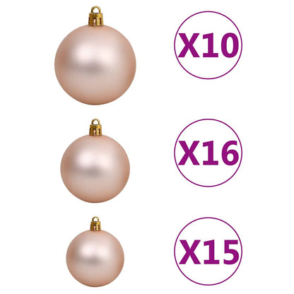 vidaXL Artificial Hinged Christmas Tree 300 LEDs & Ball Set 270 cm