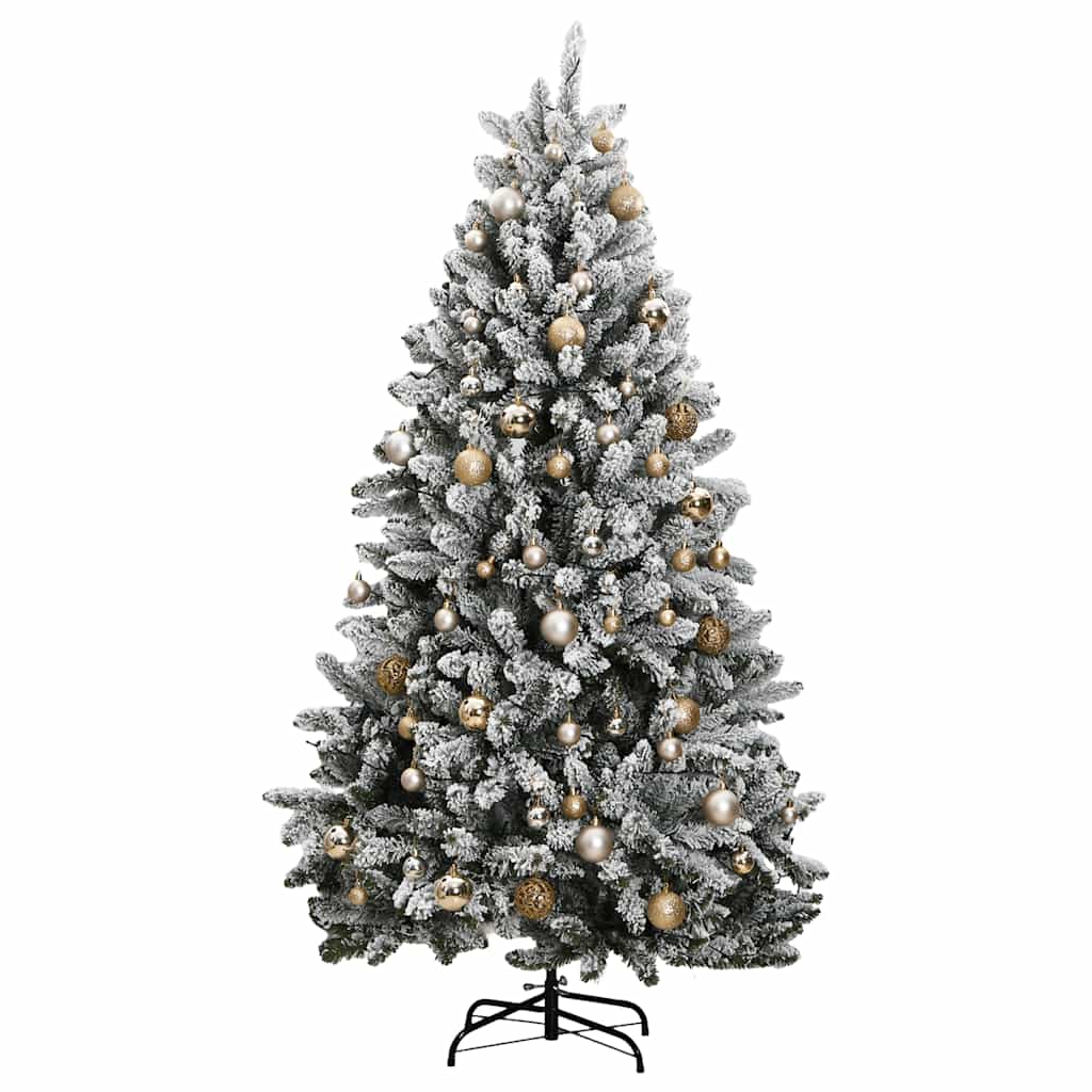 vidaXL Artificial Hinged Christmas Tree 300 LEDs & Ball Set 300 cm