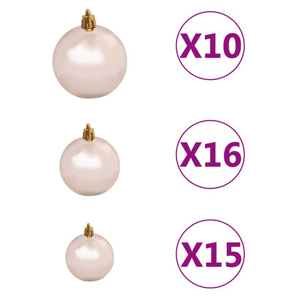 vidaXL Artificial Hinged Christmas Tree 300 LEDs & Ball Set 300 cm