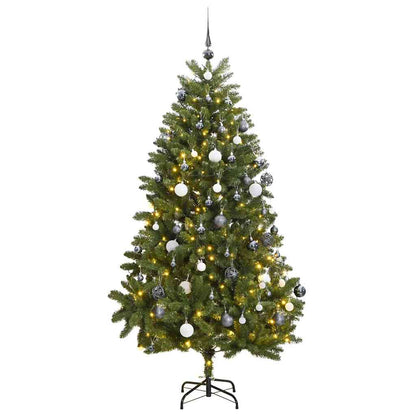 vidaXL Artificial Hinged Christmas Tree 300 LEDs & Ball Set 270 cm