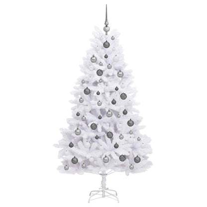 vidaXL Artificial Christmas Tree White 90 x 90 x 180 cm PVC and Metal