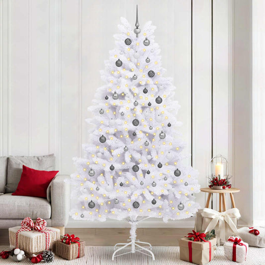 vidaXL Artificial Christmas Tree White 120 x 120 x 240 cm