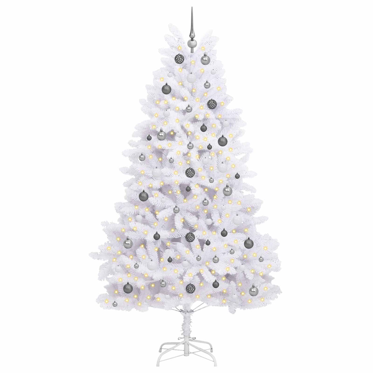 vidaXL Artificial Christmas Tree White 120 x 120 x 240 cm
