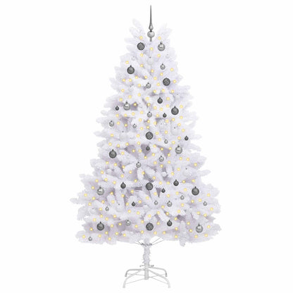 vidaXL Artificial Christmas Tree White 120 x 120 x 240 cm