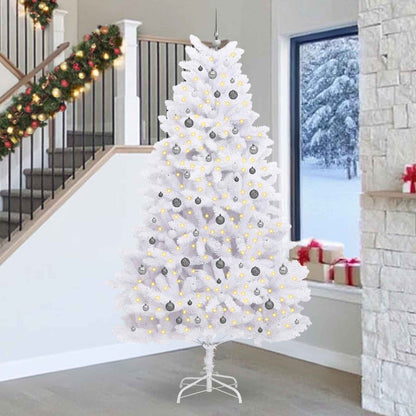 vidaXL Artificial Christmas Tree White 128 x 128 x 270 cm