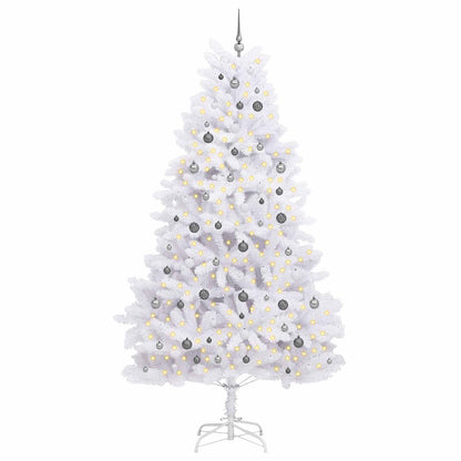 vidaXL Artificial Christmas Tree White 128 x 128 x 270 cm