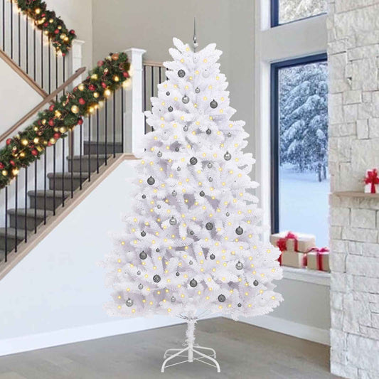 vidaXL Artificial Christmas Tree White 138 x 138 x 300 cm