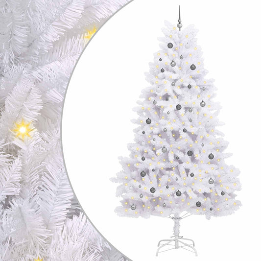 vidaXL Artificial Christmas Tree White 138 x 138 x 300 cm