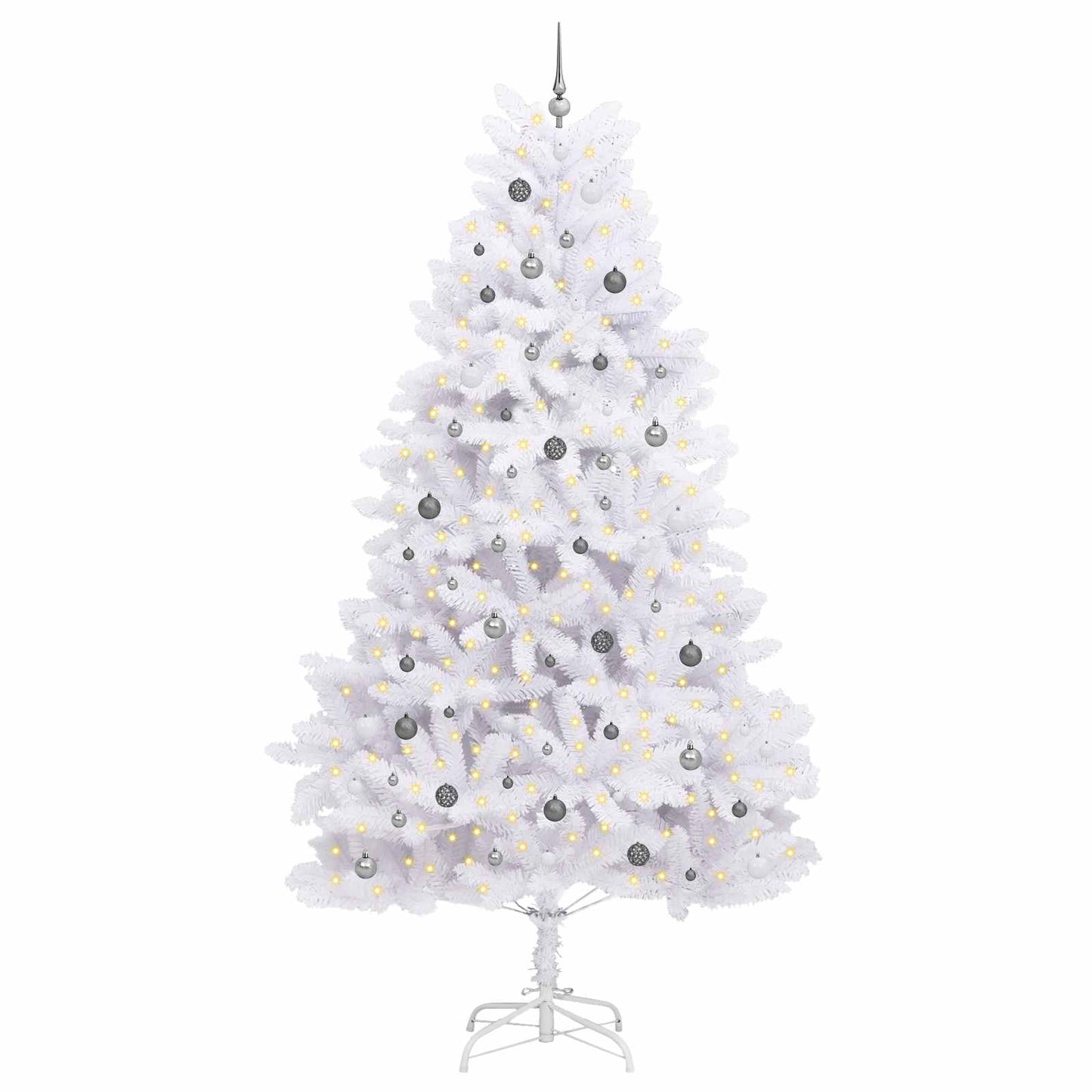 vidaXL Artificial Christmas Tree White 138 x 138 x 300 cm