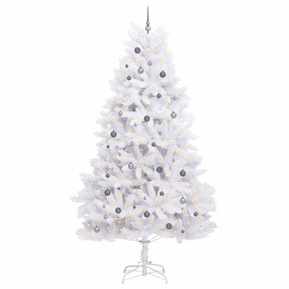 vidaXL Artificial Christmas Tree White 138 x 138 x 300 cm
