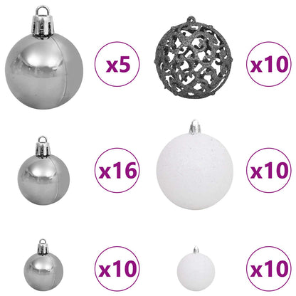 vidaXL Artificial Christmas Tree White 138 x 138 x 300 cm