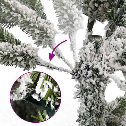 vidaXL Artificial Hinged Christmas Tree 300 LEDs & Ball Set 270 cm