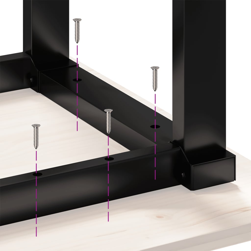 vidaXL Coffee Table Legs O-Frame 80x40x43 cm Steel