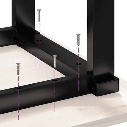 vidaXL Coffee Table Legs O-Frame 80x40x43 cm Steel
