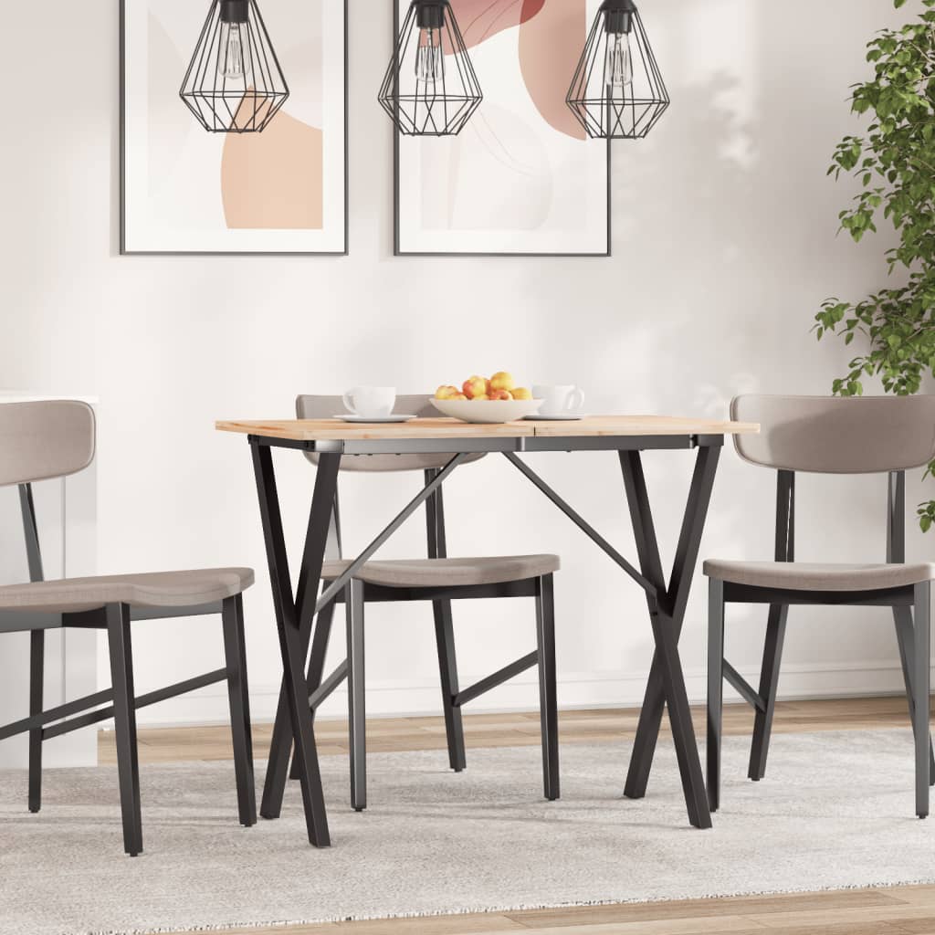 vidaXL Dining Table Legs X-Frame 80x40x73 cm Steel