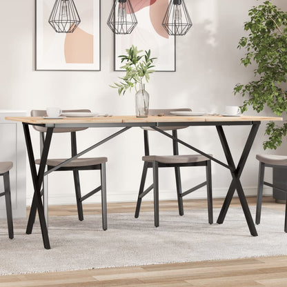 vidaXL Dining Table Legs X-Frame 120x60x73 cm Steel