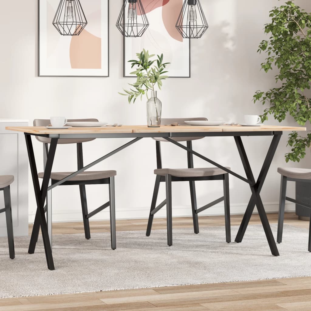 vidaXL Dining Table Legs X-Frame 140x60x73 cm Cast Iron