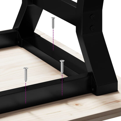 vidaXL Coffee Table Legs Y-Frame 80x70x43 cm Steel
