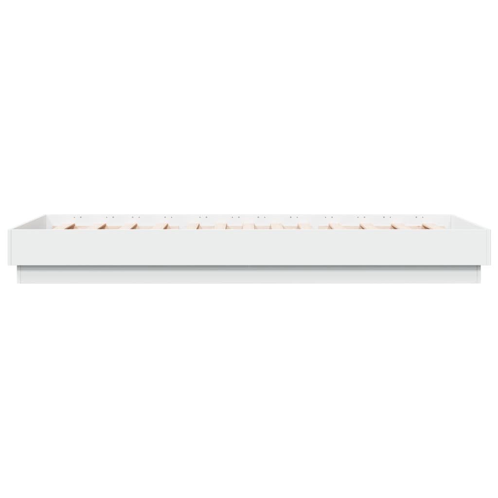 vidaXL Bed Frame without Mattress White 100x200 cm Engineered Wood
