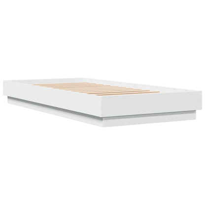 vidaXL Bed Frame without Mattress White 100x200 cm Engineered Wood