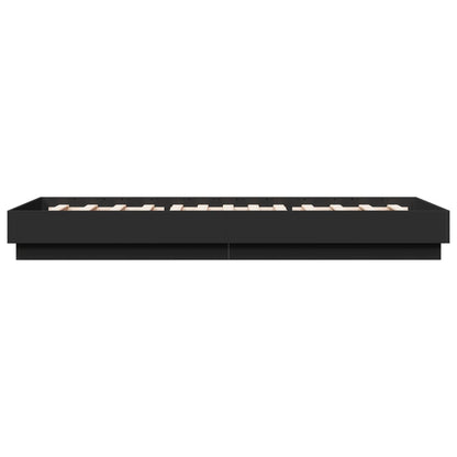 vidaXL Bed Frame without Mattress Black 100x200 cm Engineered Wood