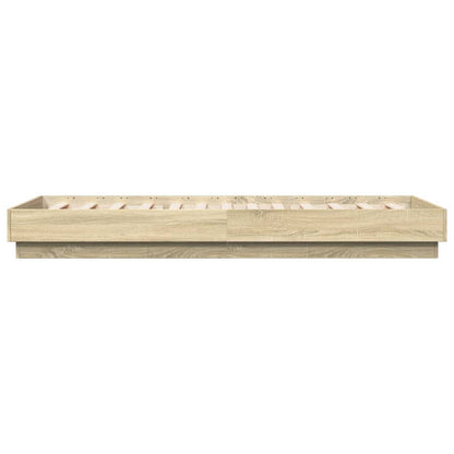 vidaXL Bed Frame without Mattress Sonoma Oak 100x200 cm Engineered Wood