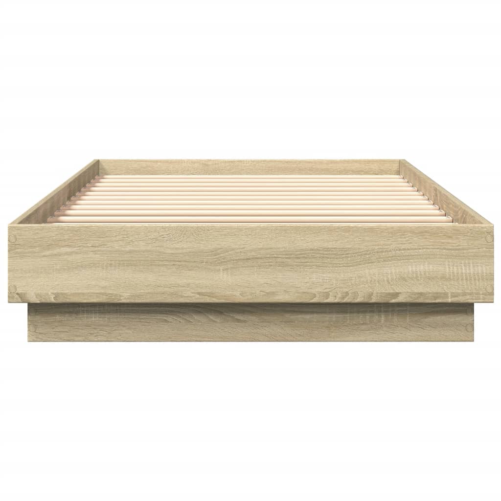 vidaXL Bed Frame without Mattress Sonoma Oak 90x200 cm Engineered Wood