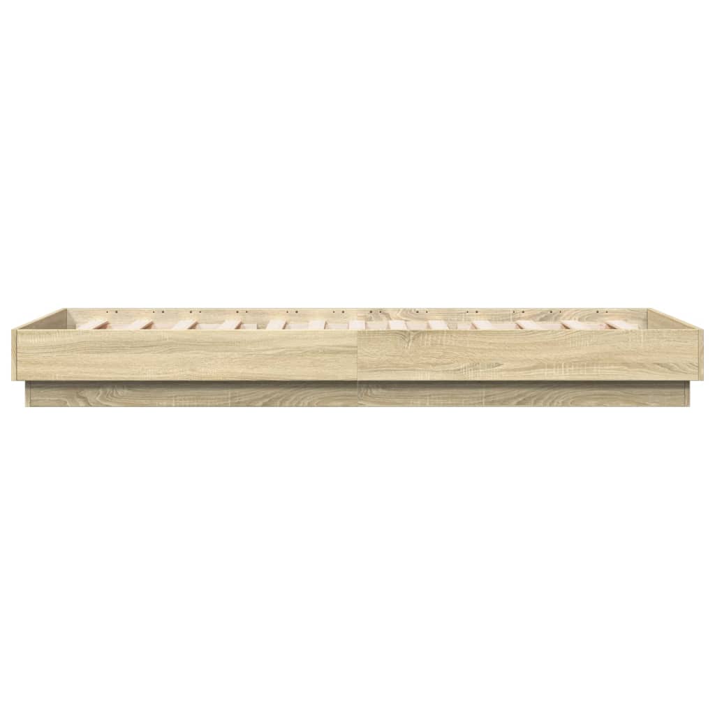 vidaXL Bed Frame without Mattress Sonoma Oak 90x200 cm Engineered Wood