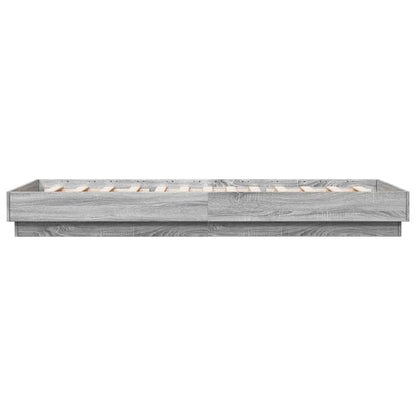 vidaXL Bed Frame without Mattress Grey Sonoma 90x200 cm Engineered Wood