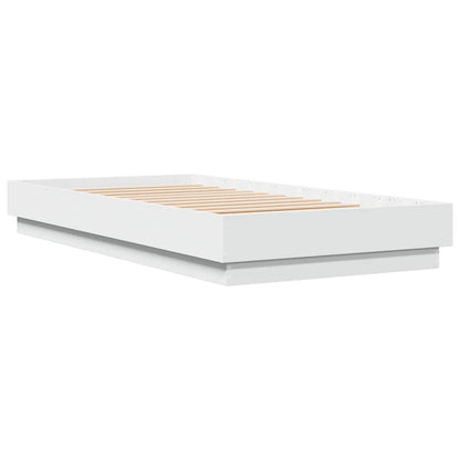 vidaXL Bed Frame without Mattress White 90x190 cm Single Engineered Wood