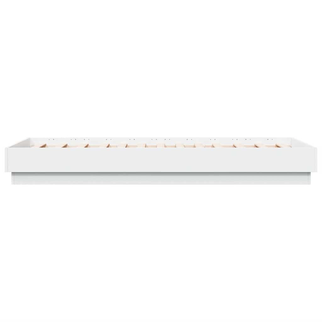 vidaXL Bed Frame without Mattress White 90x190 cm Single Engineered Wood