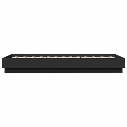 vidaXL Bed Frame without Mattress Black 90x190 cm Single Engineered Wood