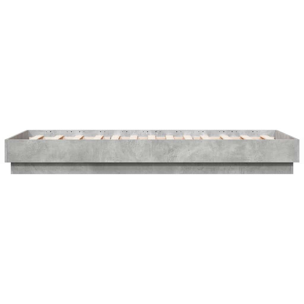 vidaXL Bed Frame without Mattress Concrete Grey 90x190 cm Single