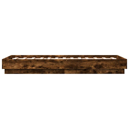 vidaXL Bed Frame without Mattress Smoked Oak 90x190 cm Single Engineered Wood