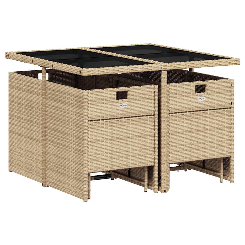vidaXL Garden Dining Set | Mix Beige, Black, Light Grey