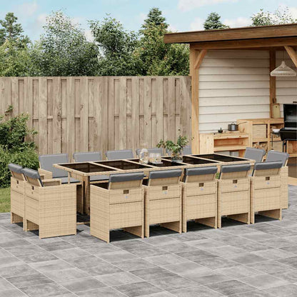 vidaXL Garden Dining Set | Mix beige, black, light grey