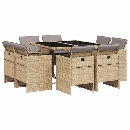 vidaXL Garden Dining Set | Mix beige and black
