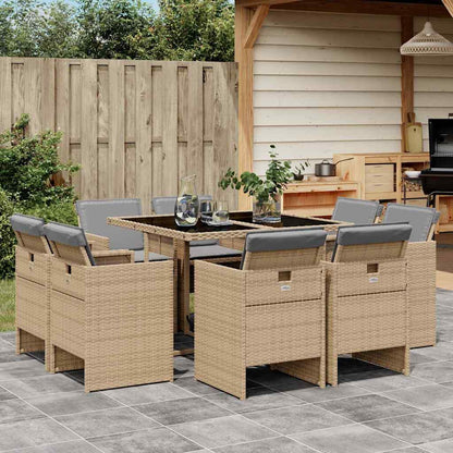 vidaXL Garden Dining Set | Mix beige and black