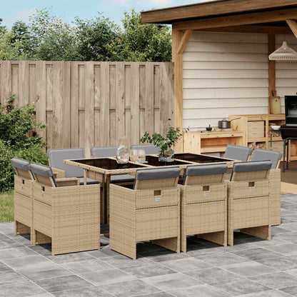 vidaXL Garden Dining Set | Mix beige and black