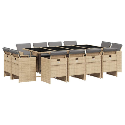 vidaXL Garden Dining Set | Mix beige, black, light grey | PE rattan | 42 sqft