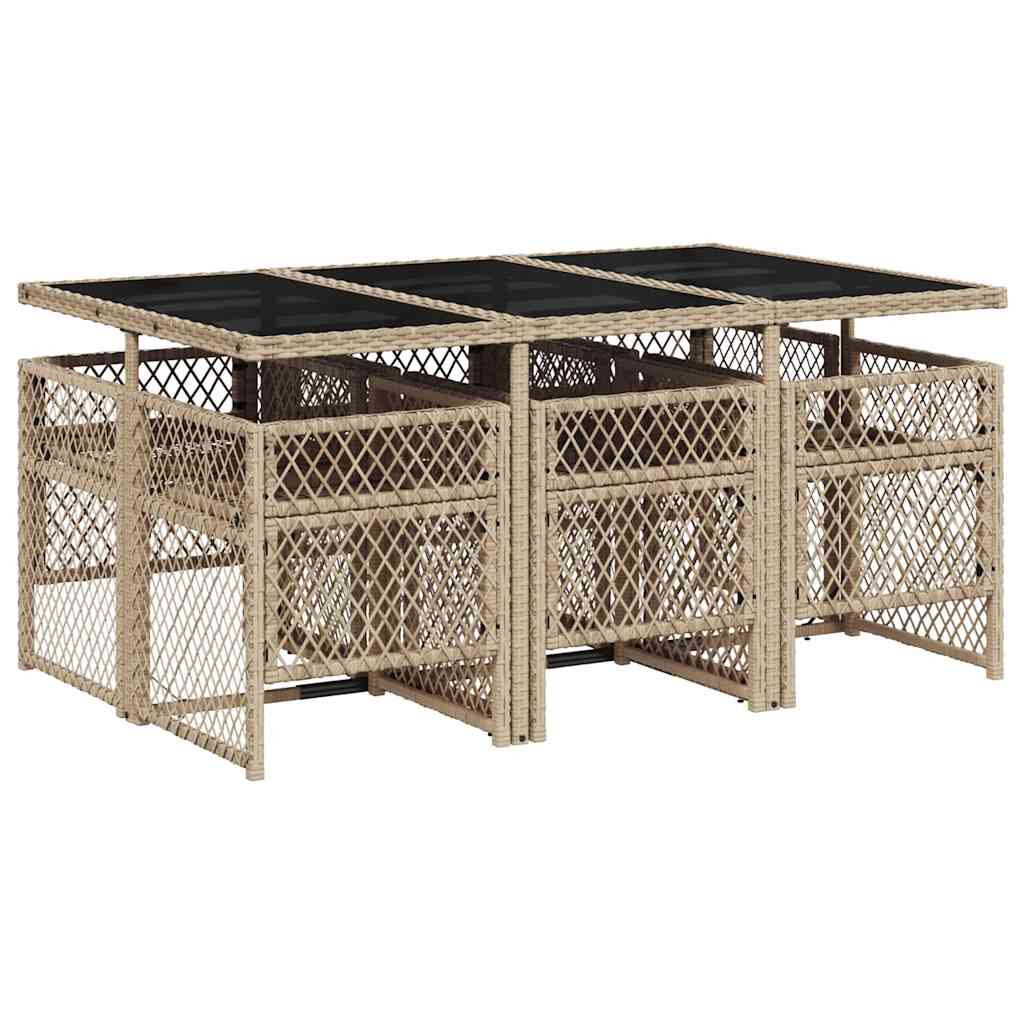 vidaXL Garden Dining Set | Beige, Light grey