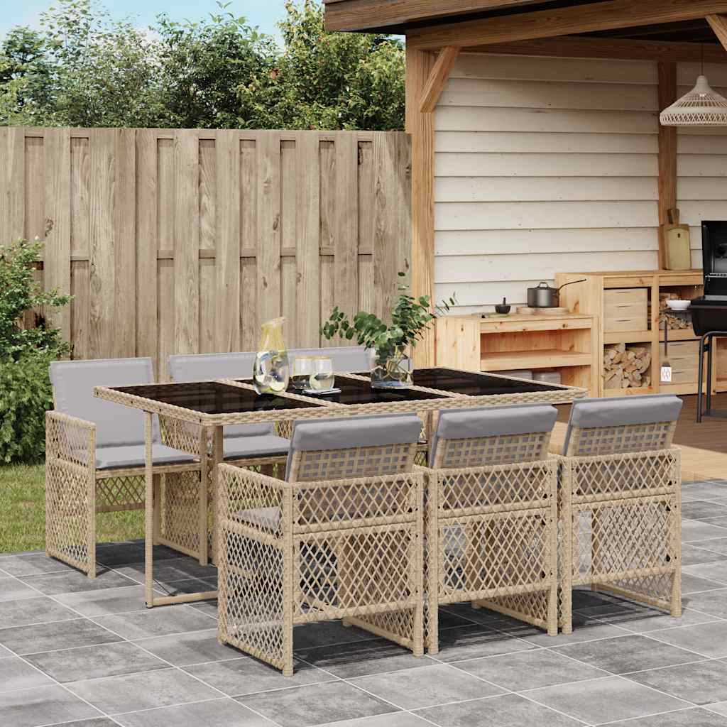 vidaXL Garden Dining Set | Beige, Light grey