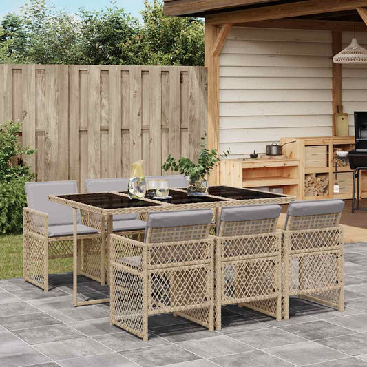 vidaXL Garden Dining Set | Beige, Light grey