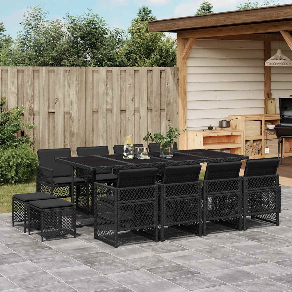 vidaXL Garden Dining Set | Black